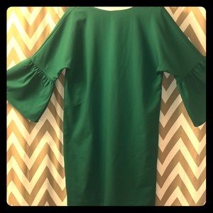 Banana Republic emerald green bell sleeve dress